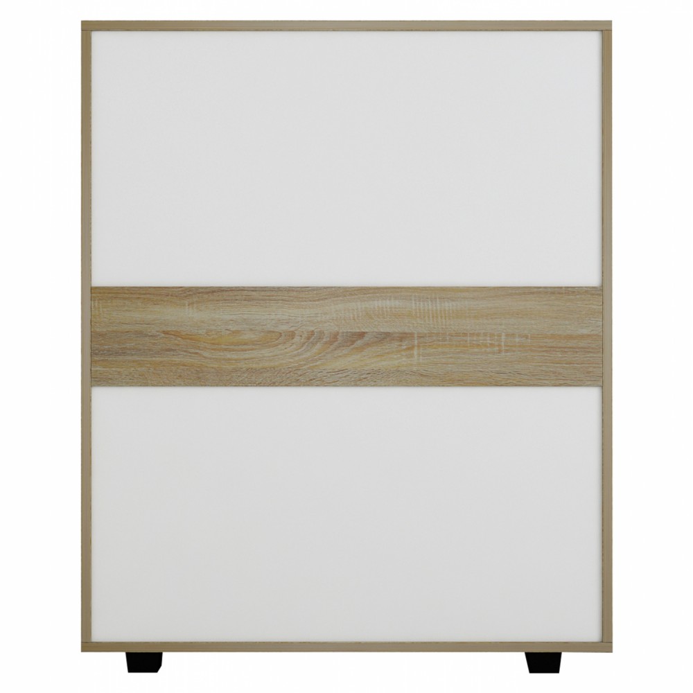 Συρταριέρα "THORG" με πέντε συρτάρια σε χρώμα σονόμα/λευκό 80x40x100