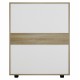 Συρταριέρα "THORG" με πέντε συρτάρια σε χρώμα σονόμα/λευκό 80x40x100