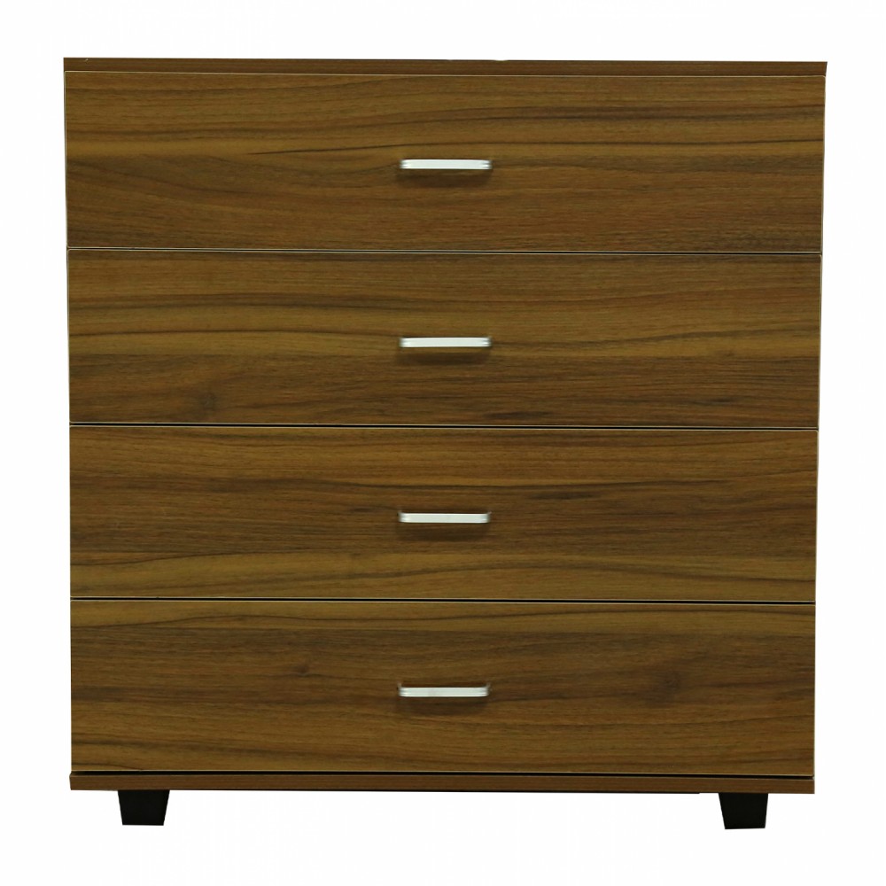 Συρταριέρα με τέσσερα συρτάρια σε χρώμα καρυδί 80x40x83