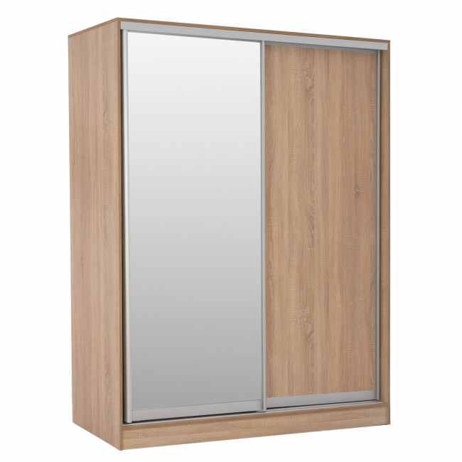 Ντουλάπα δίφυλλη συρόμενη σε sonoma χρώμα 180x60x210