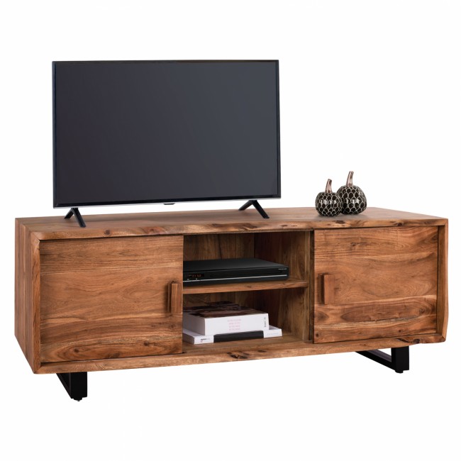 Έπιπλο τηλεόρασης "NICOLE" από ξύλο ακακίας σε φυσικό χρώμα 160x45x57