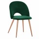 Καρέκλα "SADIE" από βελούδο/μέταλλο σε κυπαρισσί χρώμα 52x49.5x77