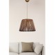 Φωτιστικό μονόφωτο από μπαμπού/μέταλλο σε καρυδί/χρυσό χρώμα Ε27 30x21x70