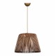 Φωτιστικό μονόφωτο από μπαμπού/μέταλλο σε καρυδί/χρυσό χρώμα Ε27 30x21x70