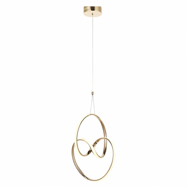 Φωτιστικό μονόφωτο από μέταλλο σε χρυσό χρώμα LED 30x30x70