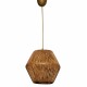 Φωτιστικό μονόφωτο από μέταλλο/μπαμπού σε χρώμα καρυδί 25x25x55