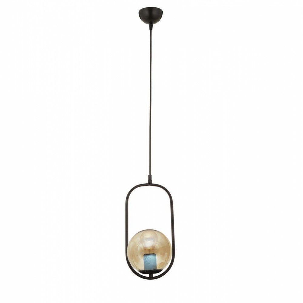 Φωτιστικό μονόφωτο από μέταλλο σε μαύρο χρώμα Ε27 Φ17x105