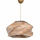 Φωτιστικό μονόφωτο από ξύλο/μπαμπού σε χρώμα φυσικό 36x36x65