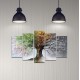 Πίνακας πεντάπτυχος "FOUR SEASONS" από mdf πολύχρωμος 100x60