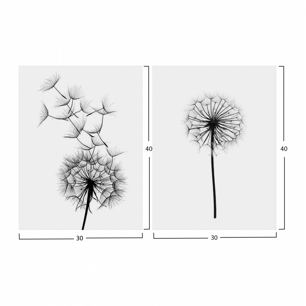 Πίνακας δίπτυχος "ΠΙΚΡΑΛΙΔΑ" από mdf σε χρώμα λευκό/μαύρο 60x2,7x40