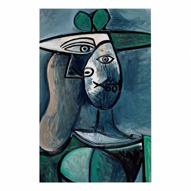 Πίνακας "WOMAN WITH GREEN HAT" σε καμβά πολύχρωμος 45x3x70
