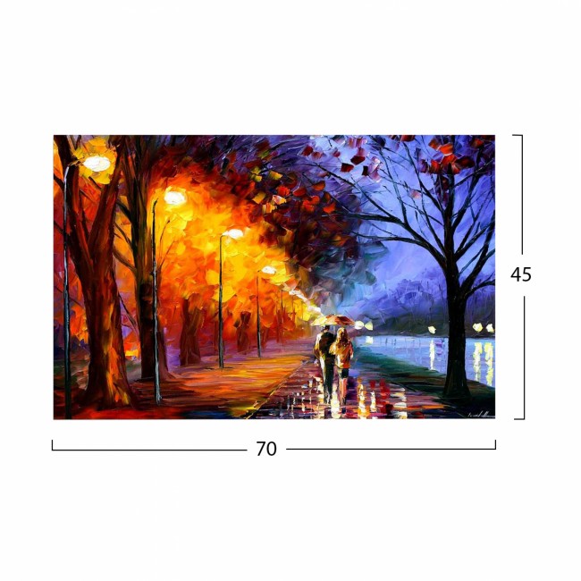 Πίνακας "ALLEY BY THE LAKE" σε καμβά πολύχρωμος 70x3x45