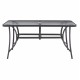 Τραπέζι "BRUNO" από μέταλλο/γυαλί σε γκρι χρώμα 150x90x75