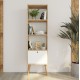 Βιβλιοθήκη "IGNATIUS" χρώμα sonoma/λευκό 49x30x168