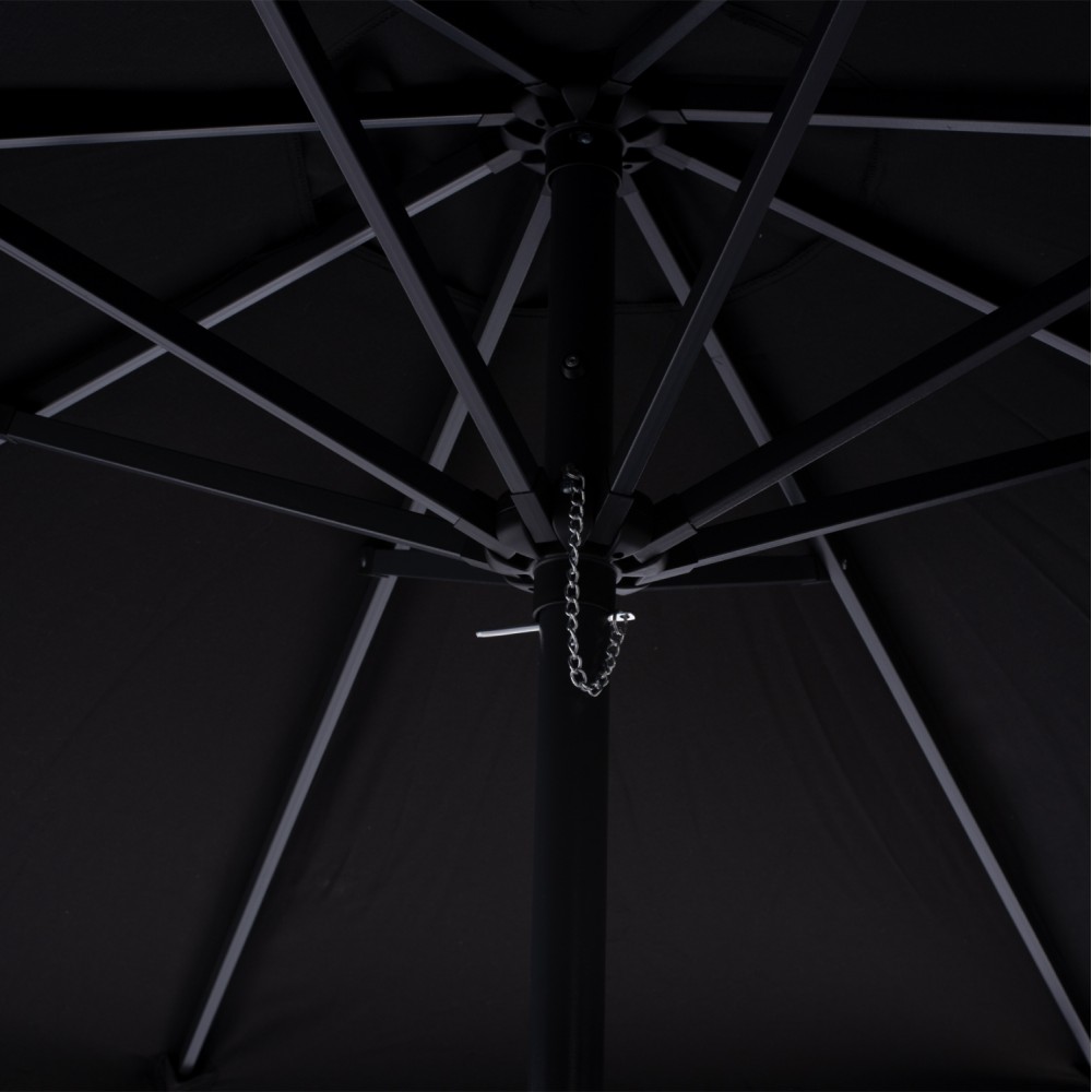 Ομπρέλα "DARWIN" από μέταλλο/ύφασμα σε μαύρο χρώμα Φ235x240