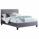 Κρεβάτι "BECCA" από βελούδο σε χρώμα γκρι 150x200