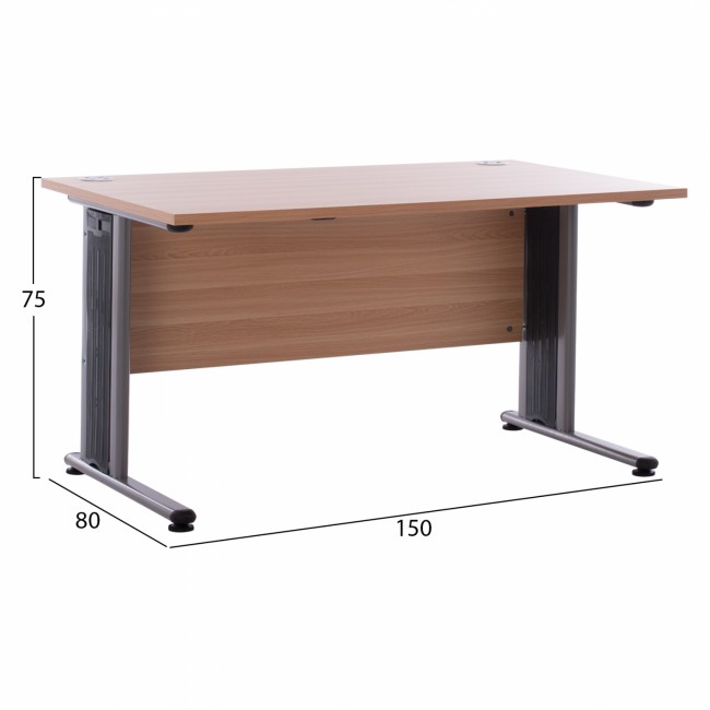 Γραφείο επαγγελματικό "VALDEN" σε χρώμα δρυς 150X80X75