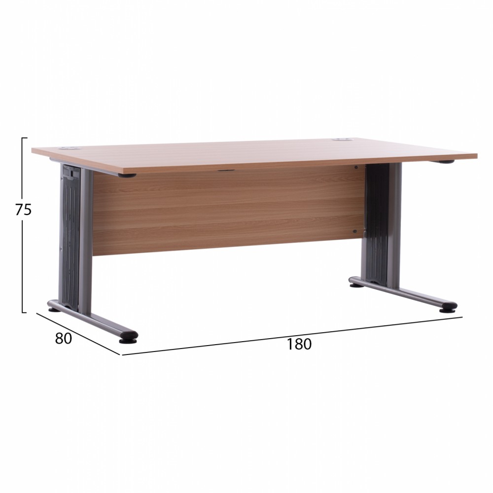 Γραφείο επαγγελματικό "VALDEN" σε χρώμα δρυς 180X80X75