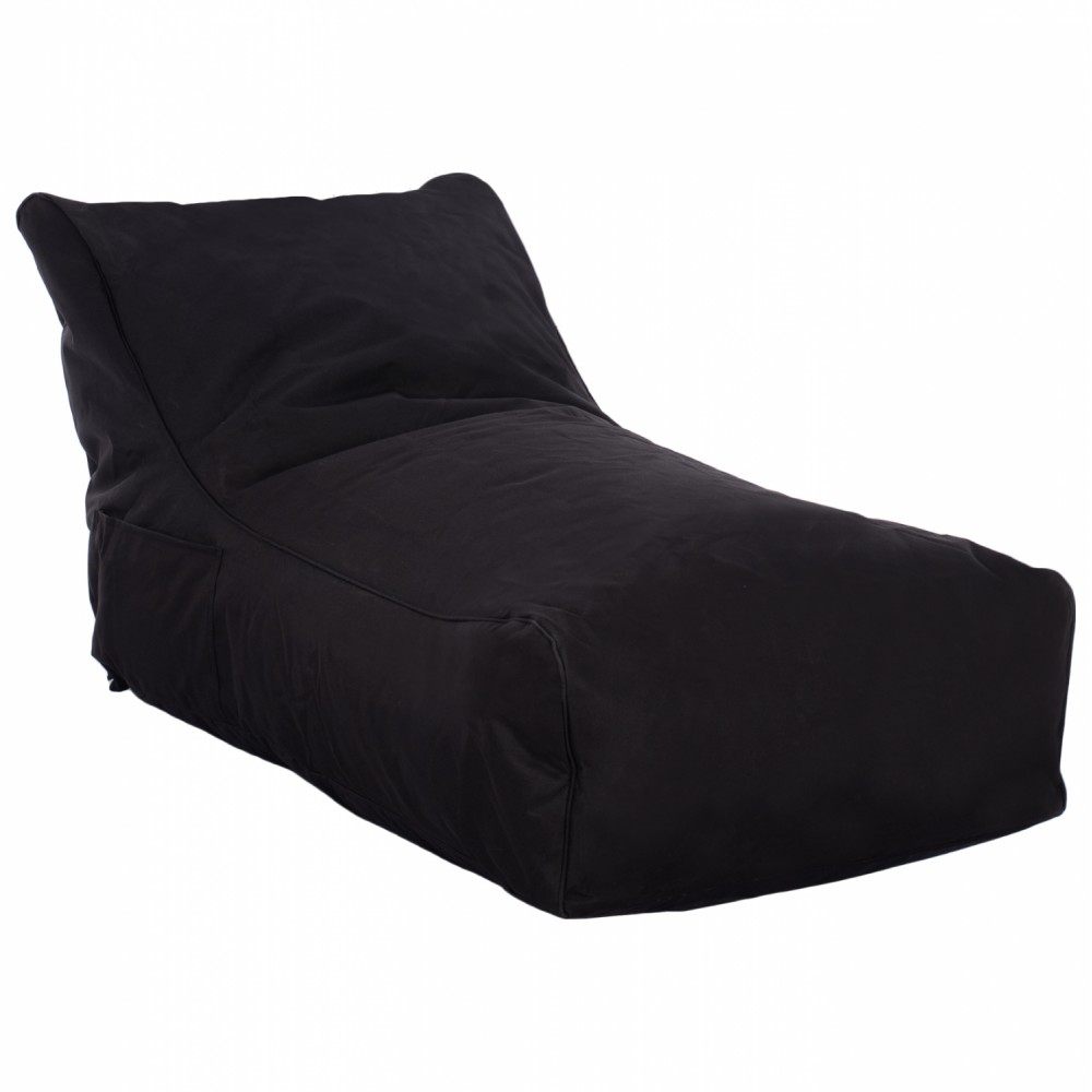 Πουφ "BLOOM" σε μαύρο χρώμα 106x70x61