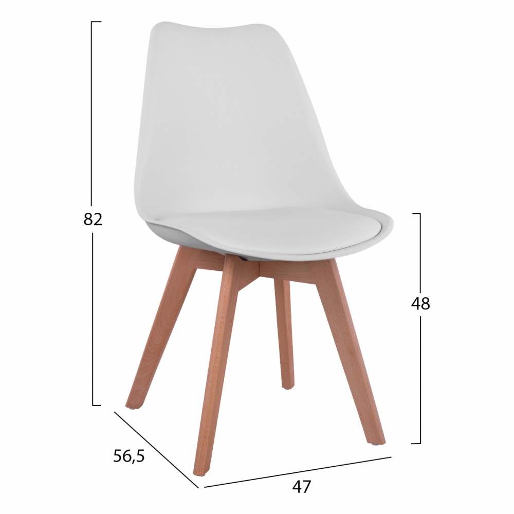 Σετ τραπεζαρίας 5τμχ από μέταλλο/γυαλί σε χρώμα λευκό Φ90X74