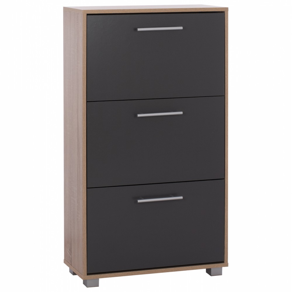 Παπουτσοθήκη "DAVINA" σε sonoma/γκρι χρώμα 62x24x110