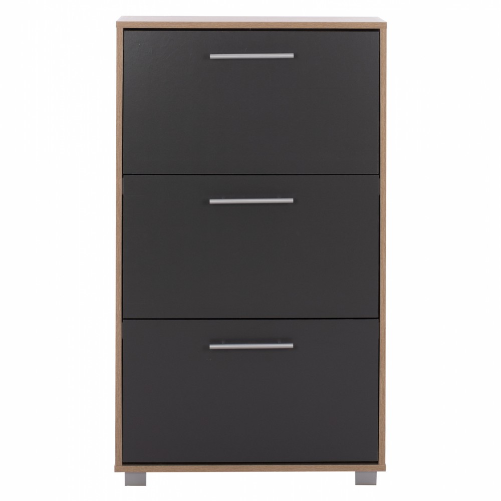 Παπουτσοθήκη "DAVINA" σε sonoma/γκρι χρώμα 62x24x110