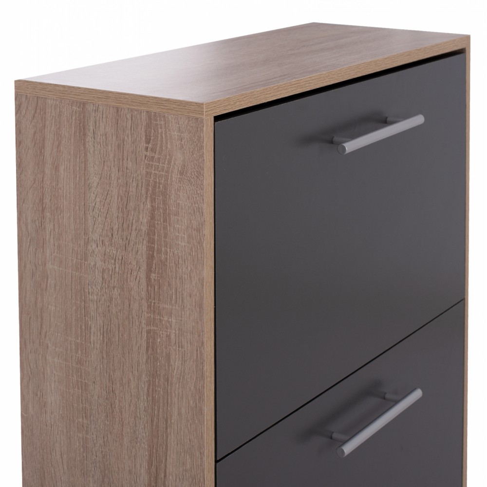 Παπουτσοθήκη "DAVINA" σε sonoma/γκρι χρώμα 62x24x110