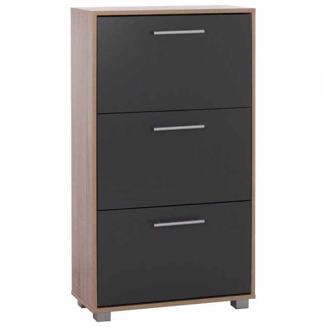 Παπουτσοθήκη "DAVINA" σε sonoma/γκρι χρώμα 62x24x110