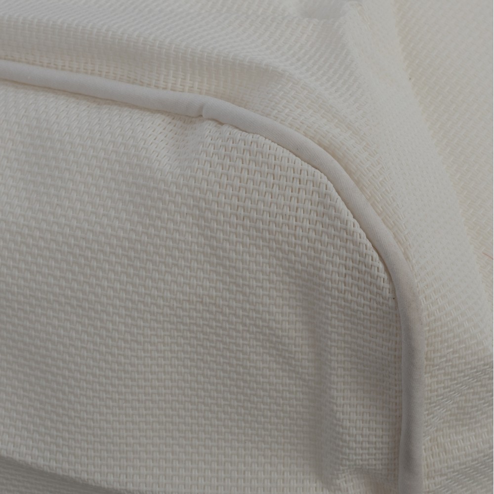 Πουφ "ZAFER" από textilene σε λευκό χρώμα 88x128x40