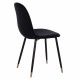 Καρέκλα "LUCILLE" από μέταλλο/ύφασμα σε μαύρο χρώμα 45x56x81