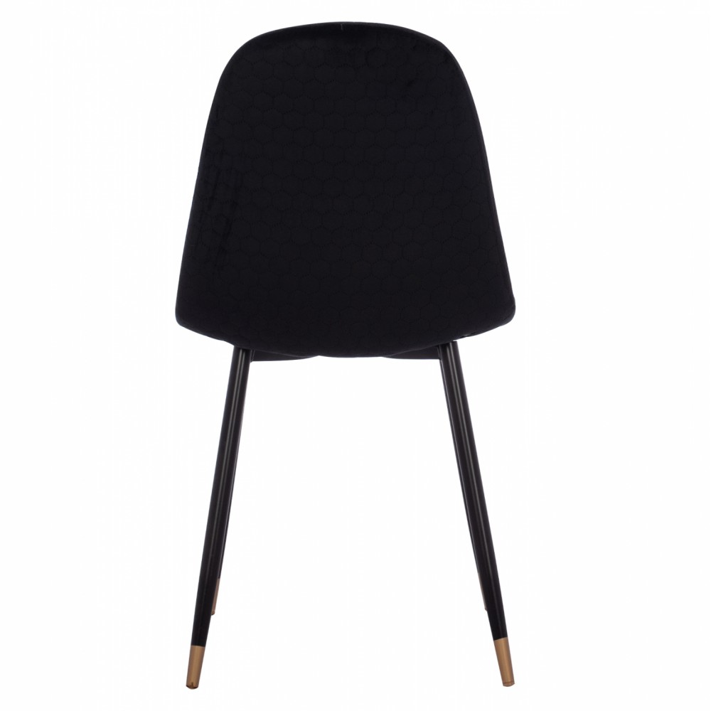 Καρέκλα "LUCILLE" από μέταλλο/ύφασμα σε μαύρο χρώμα 45x56x81