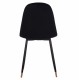 Καρέκλα "LUCILLE" από μέταλλο/ύφασμα σε μαύρο χρώμα 45x56x81
