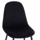 Καρέκλα "LUCILLE" από μέταλλο/ύφασμα σε μαύρο χρώμα 45x56x81