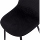 Καρέκλα "LUCILLE" από μέταλλο/ύφασμα σε μαύρο χρώμα 45x56x81