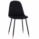 Καρέκλα "LUCILLE" από μέταλλο/ύφασμα σε μαύρο χρώμα 45x56x81