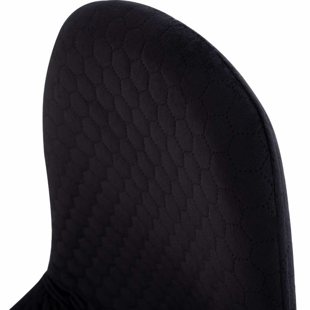 Καρέκλα "LUCILLE" από μέταλλο/ύφασμα σε μαύρο χρώμα 45x56x81