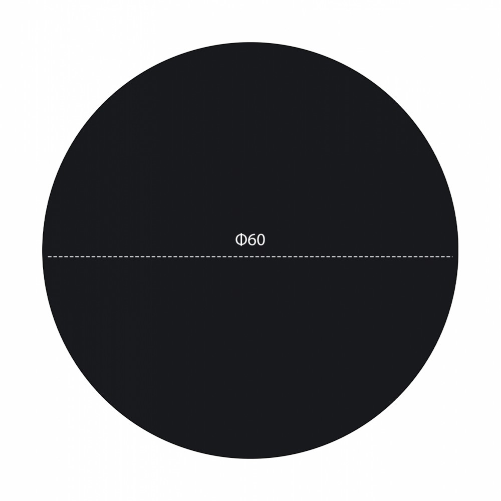 Επιφάνεια τραπεζιού από HPL σε μαύρο χρώμα Φ60x1,2