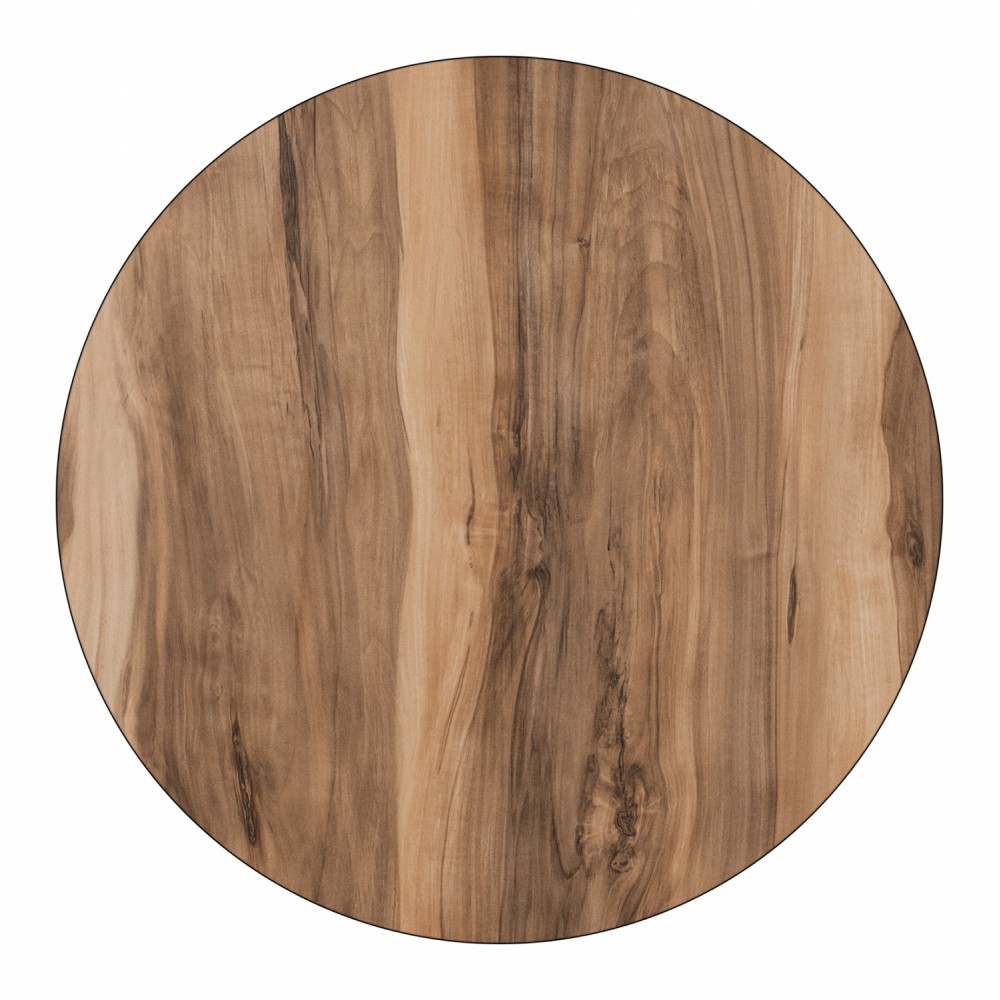 Επιφάνεια τραπεζιού από HPL σε χρώμα καρυδί Φ69x1,2