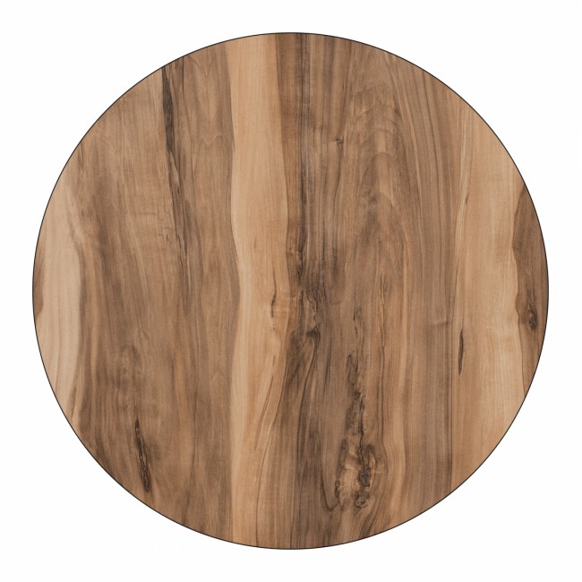 Επιφάνεια τραπεζιού από HPL σε χρώμα καρυδί Φ69x1,2