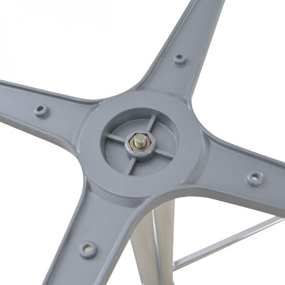 Βάση τραπεζιού διπλή από αλουμίνιο χρωμίου 80x60x72