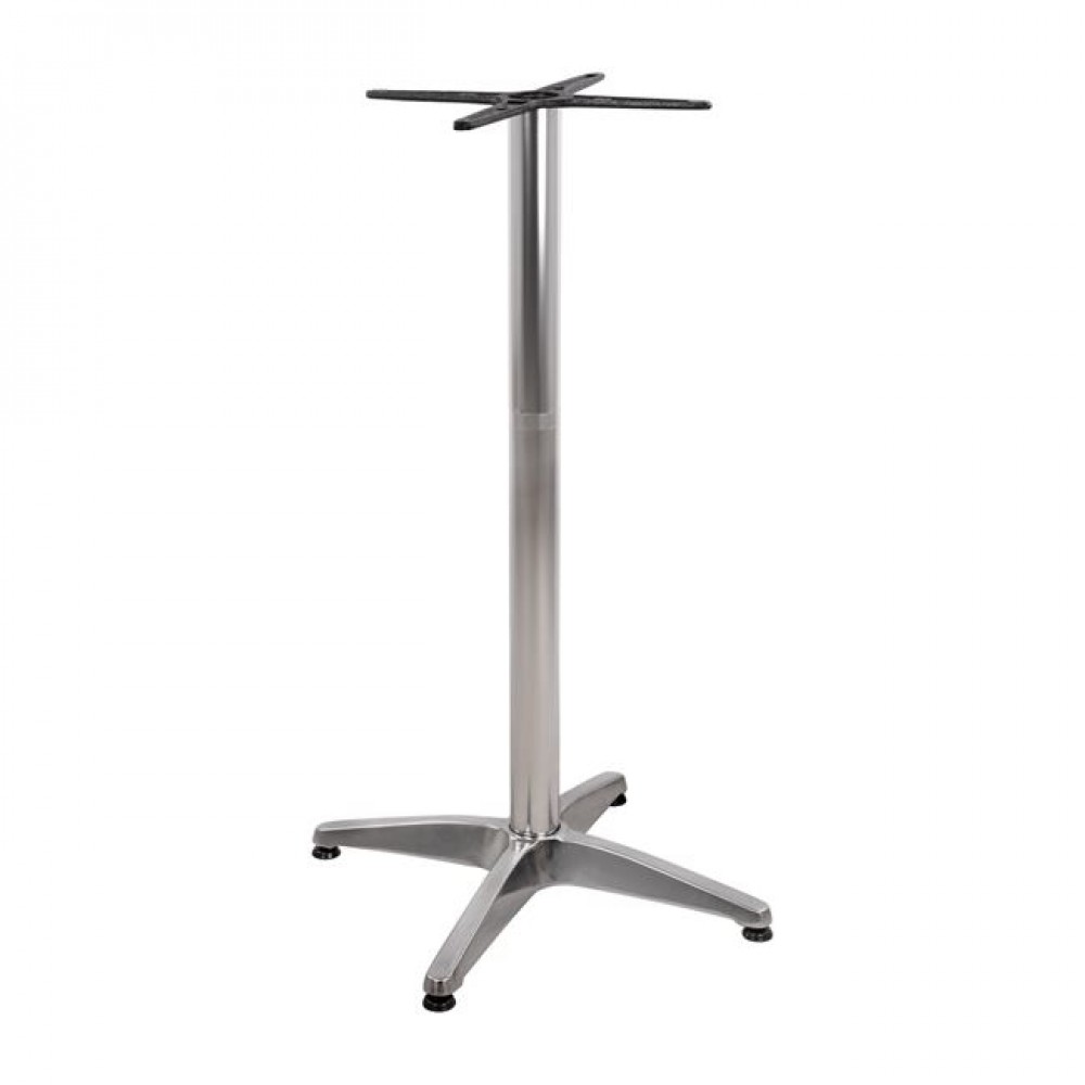Βάση τραπεζιού από αλουμίνιο σε χρωμίου χρώμα 45x45x107