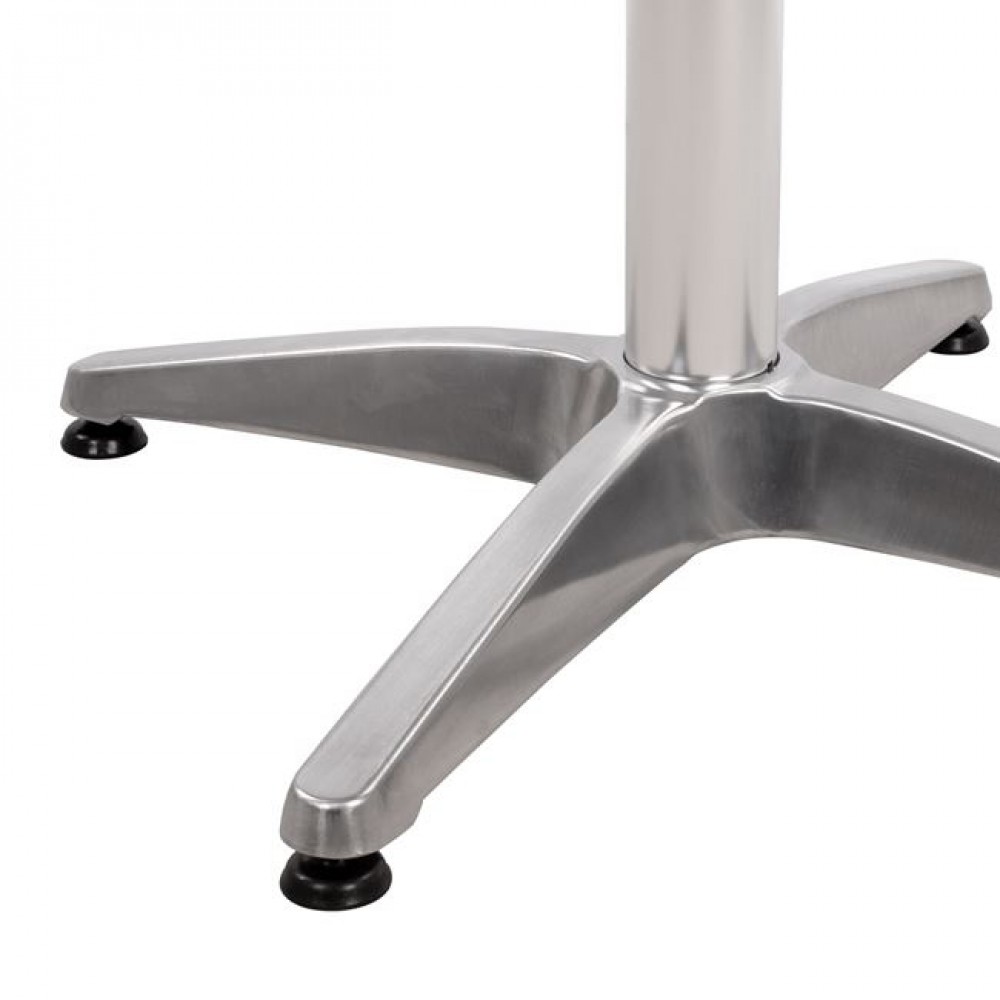 Βάση τραπεζιού από αλουμίνιο σε χρωμίου χρώμα 45x45x107