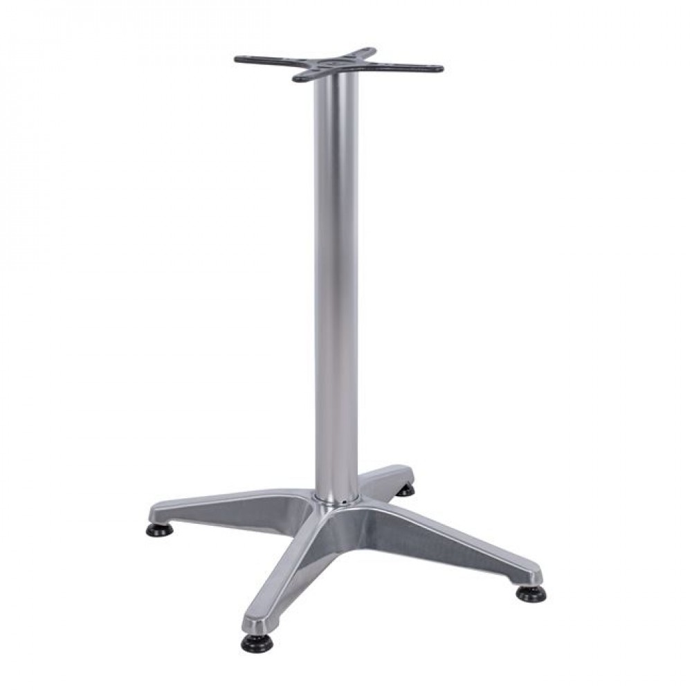 Βάση τραπεζιού από μέταλλο σε χρώμα χρωμιού 58x58x68,5