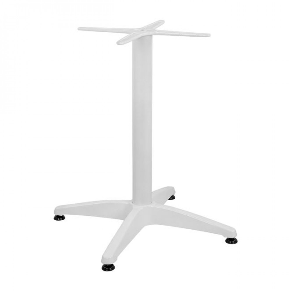 Βάση τραπεζιού από αλουμίνιο σε λευκό χρώμα 66x66x69