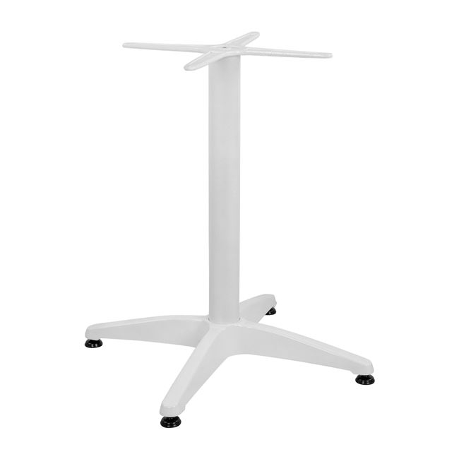 Βάση τραπεζιού από αλουμίνιο σε λευκό χρώμα 66x66x69