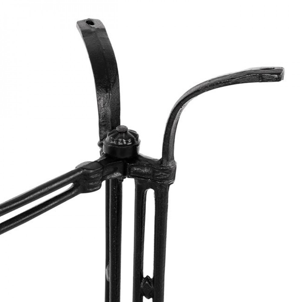 Βάση τραπεζιού δίστηλη από μαντέμι σε μαύρο χρώμα 72x37x104