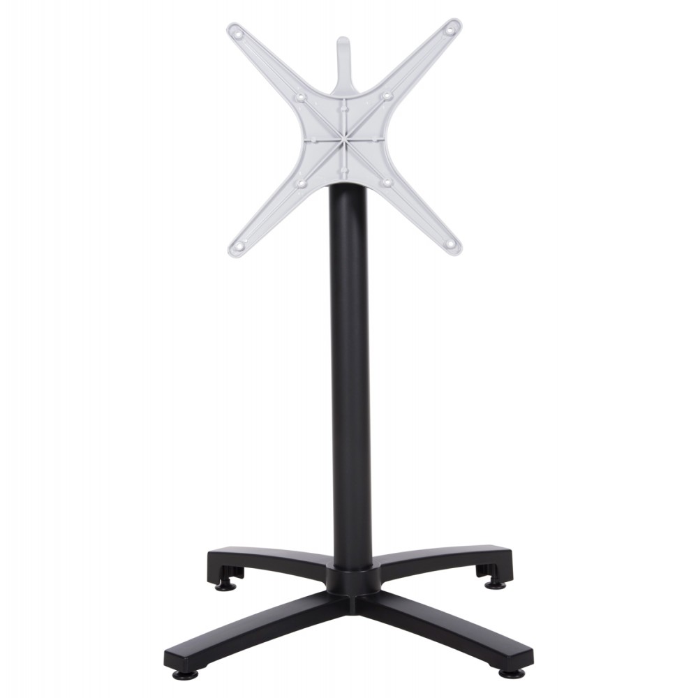 Βάση τραπεζιού πτυσσόμενη από αλουμίνιο σε μαύρο χρώμα 69x69x73/92