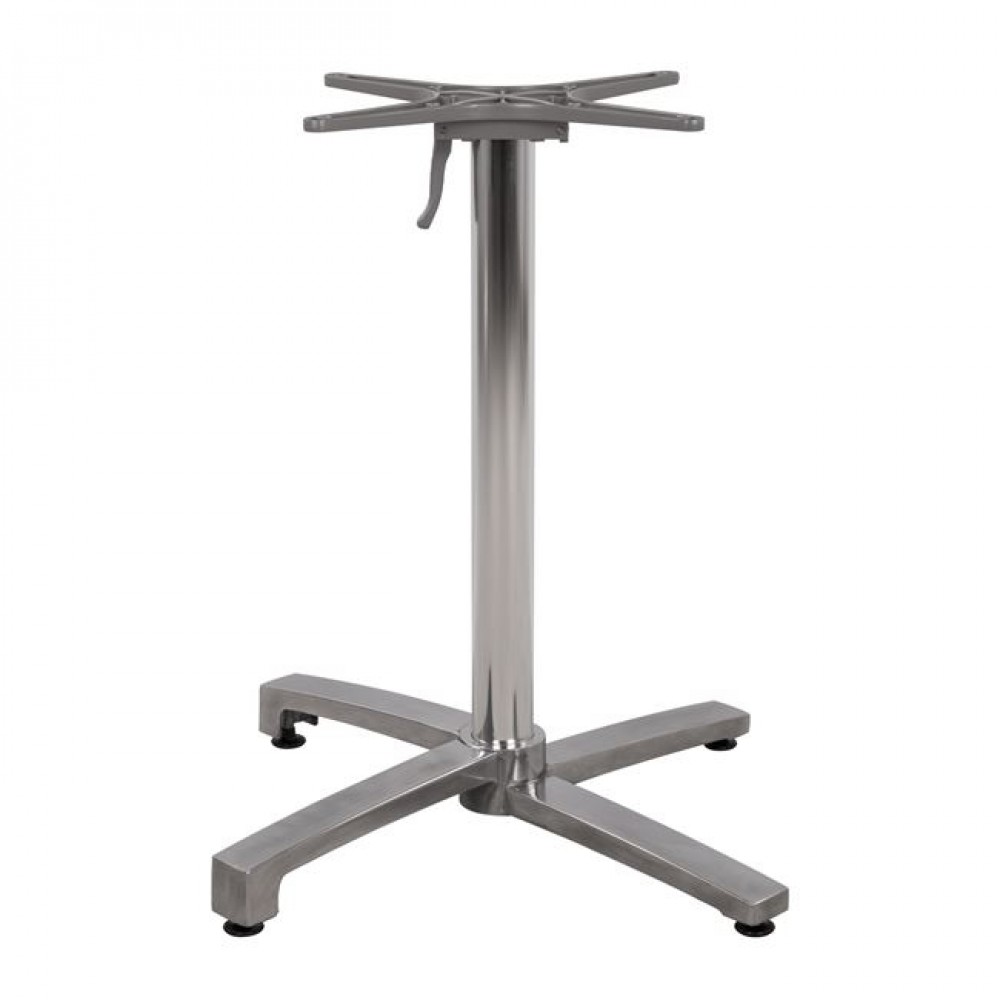 Βάση τραπεζιού πτυσσόμενη από αλουμίνιο σε χρώμα χρωμίου 69x69x92