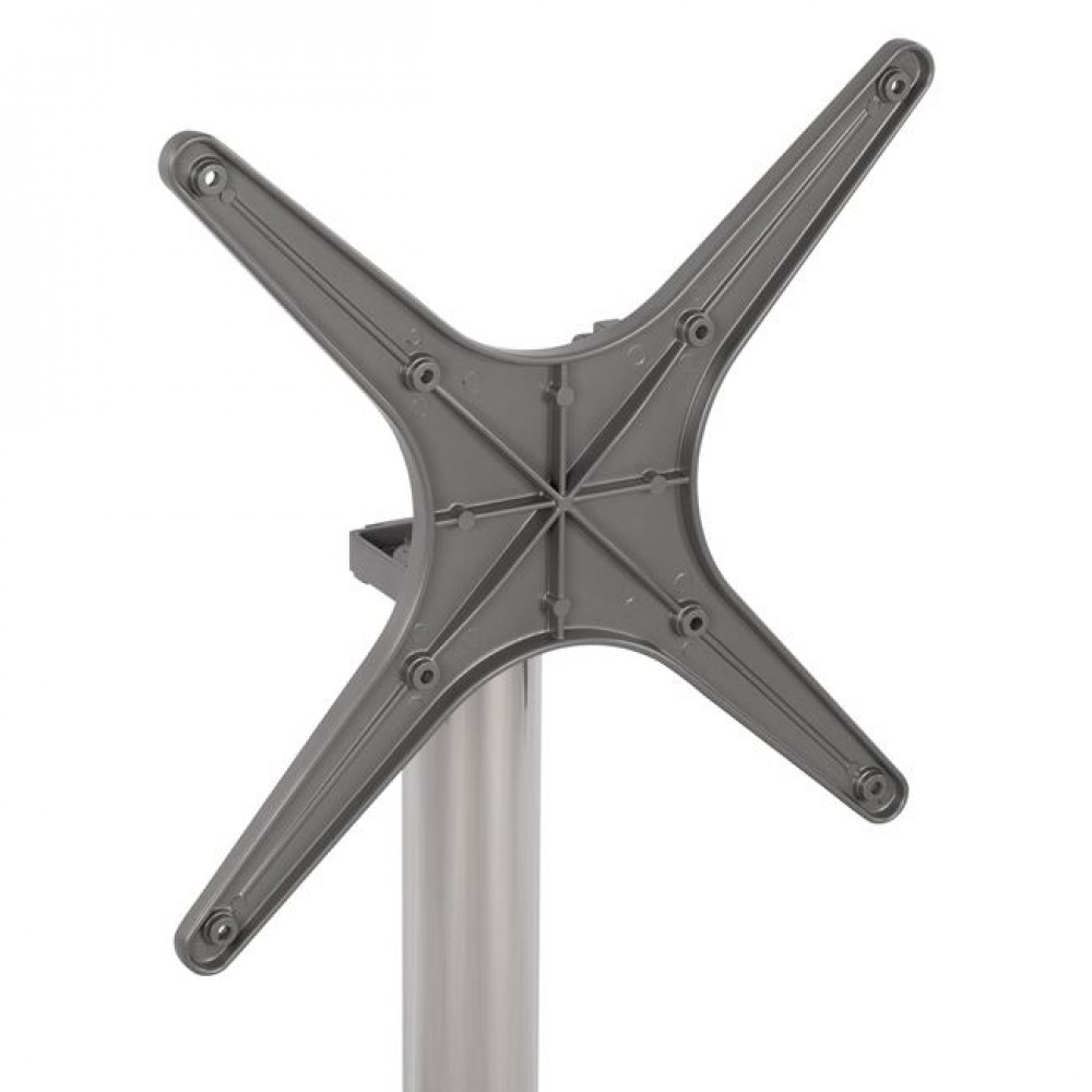 Βάση τραπεζιού πτυσσόμενη από αλουμίνιο σε χρώμα χρωμίου 69x69x92