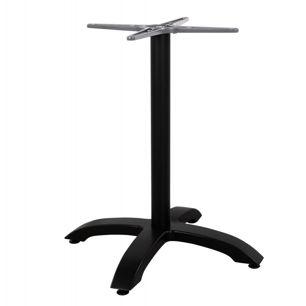 Βάση τραπεζιού από αλουμίνιο σε μαύρο χρώμα 66x66x73